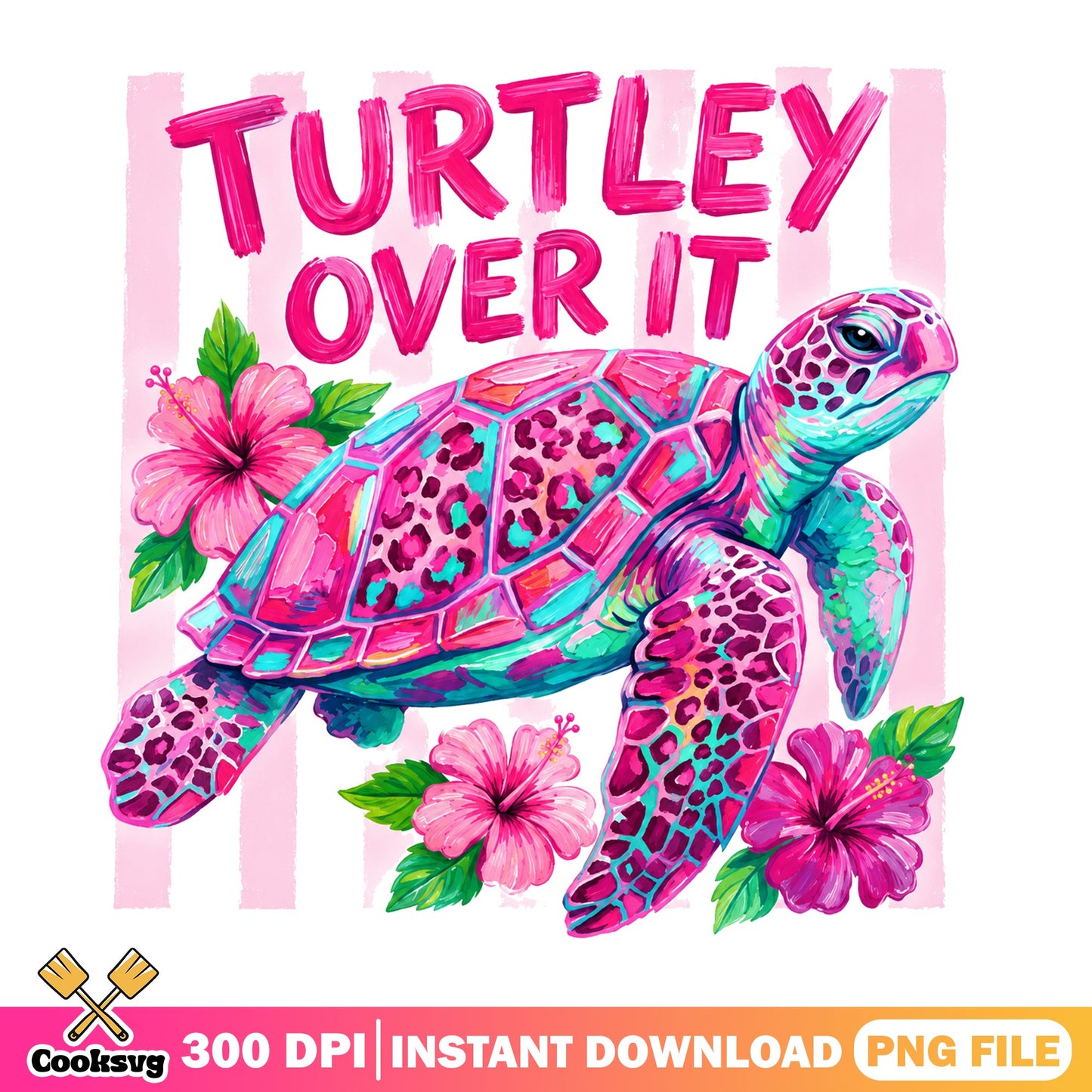 Turtley Over It PNG, Funny Sea Turtle PNG, Turtle Lover PNG