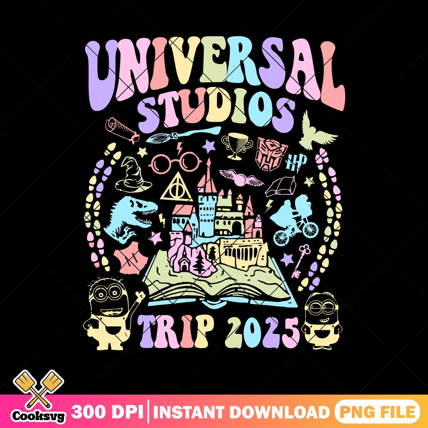Universal studios trip 2025 png, disney trip png, disney universal png