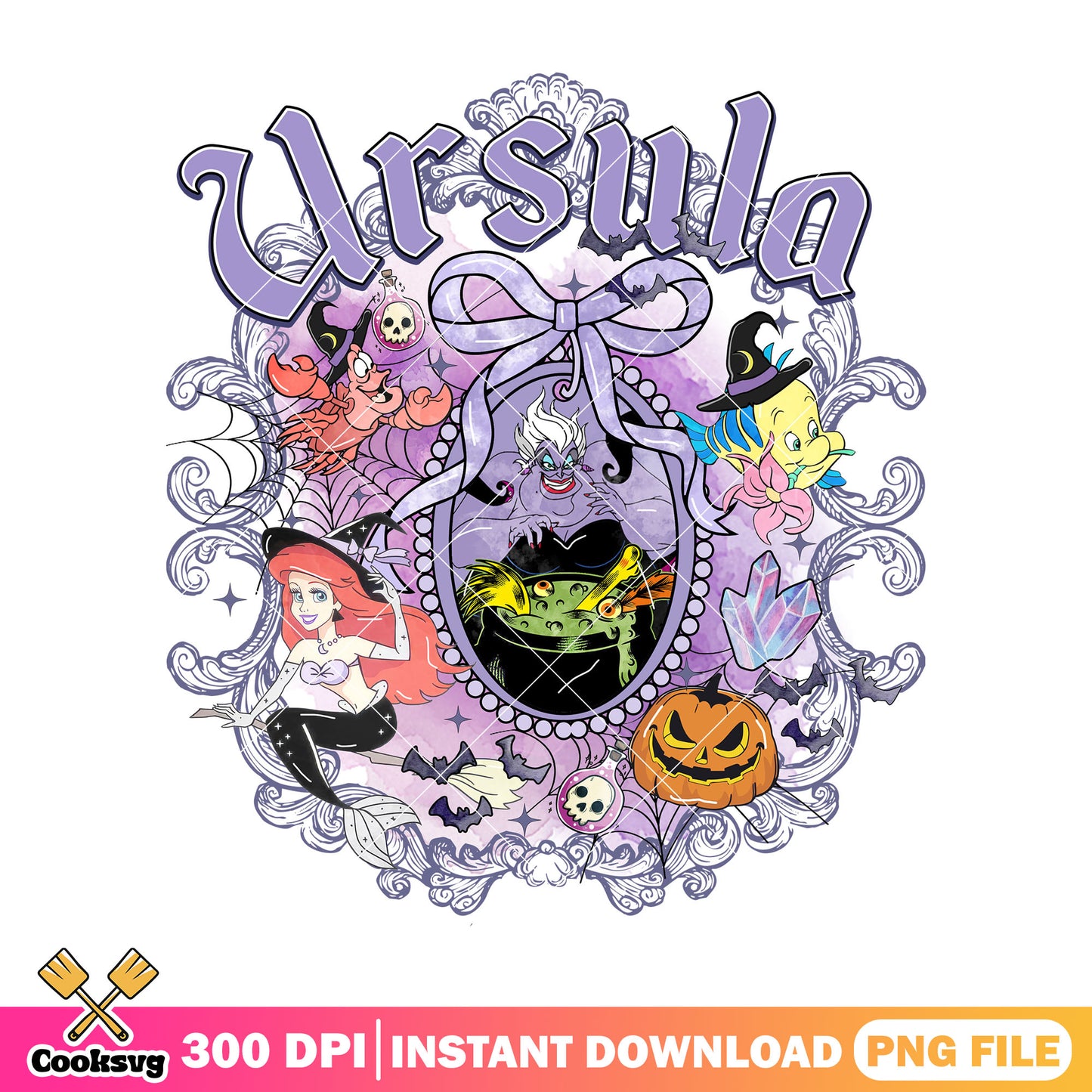 Ursula villain png, halloween spirit png, disney villains png