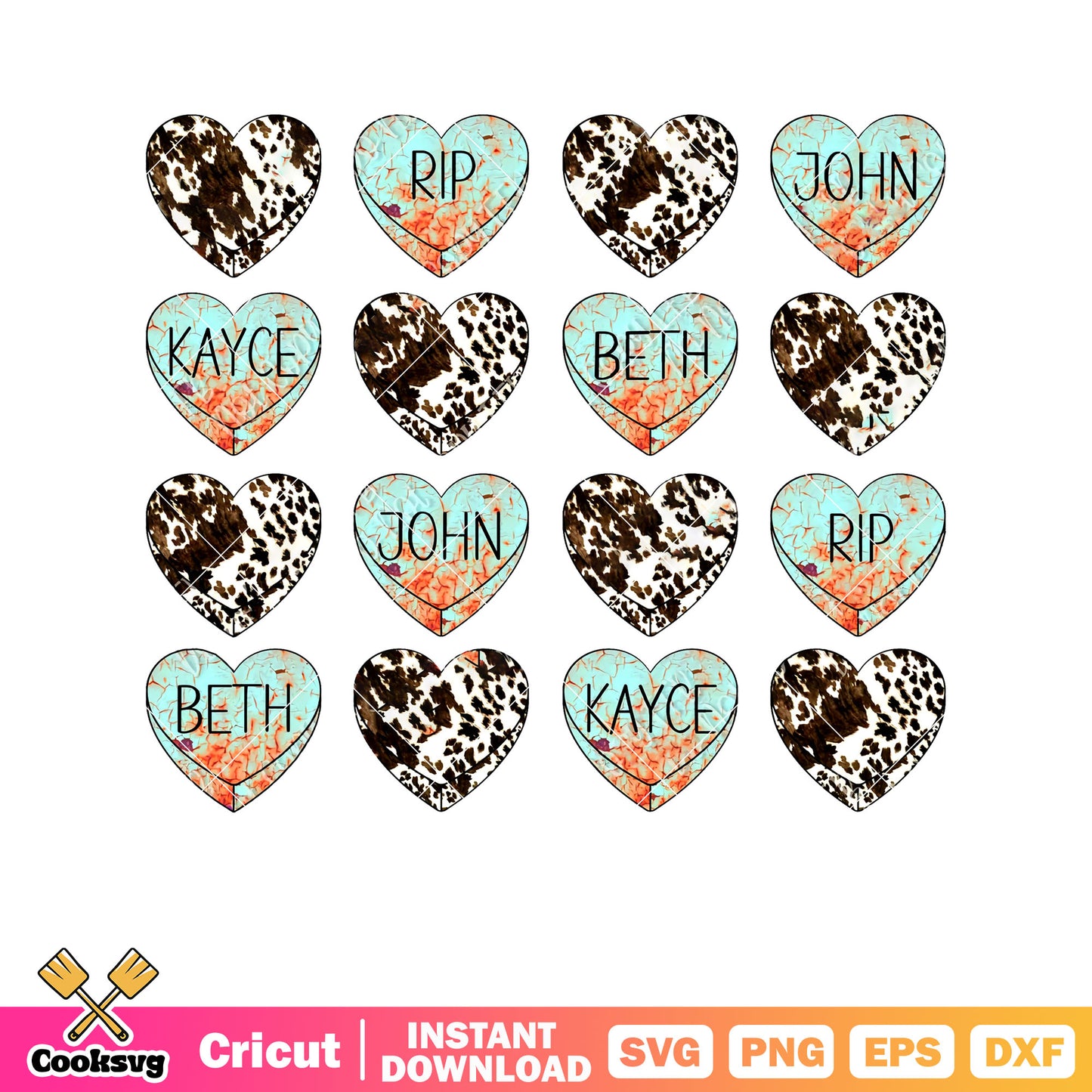 Valentine heart rip kayce svg, valentines day svg, valentine hearts svg