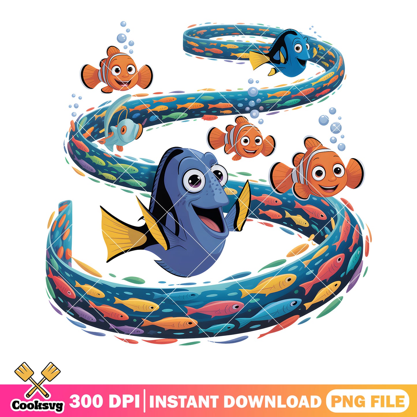 Water flow fish disney png, dory disney png, disney movies png