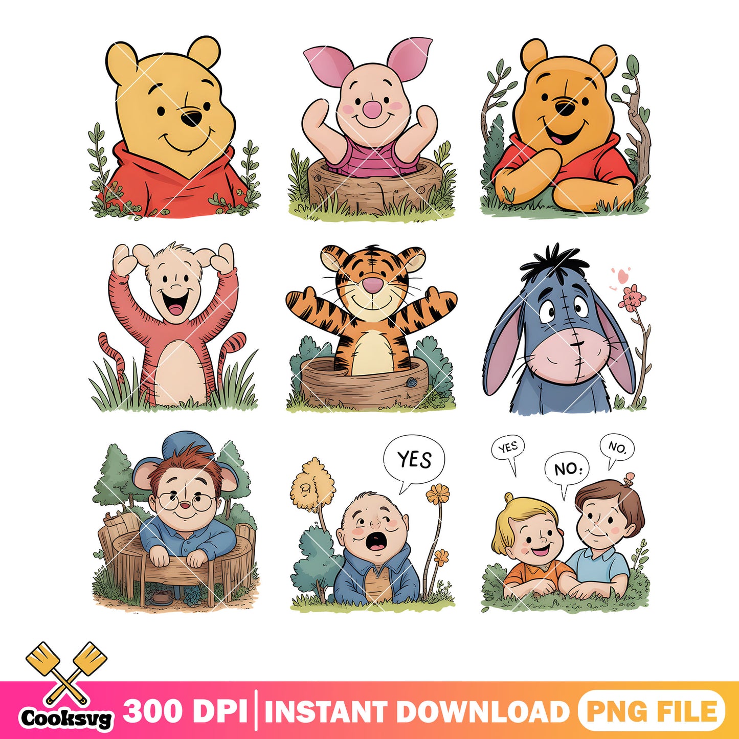 Winnie the pooh lover png, disney pooh bear png, pooh classic png