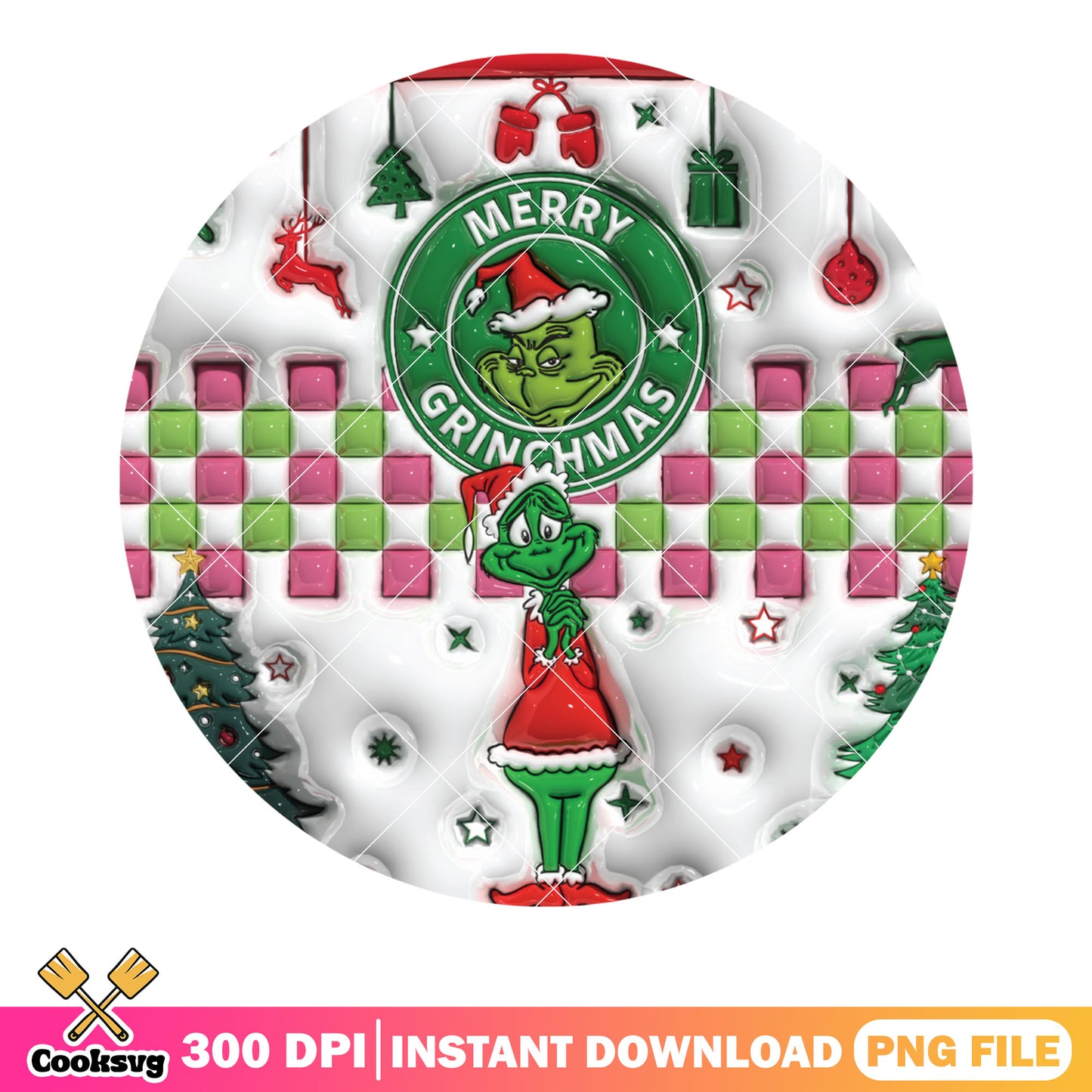 Winter grinch santa grinch png, christmas vibes png, green monster png