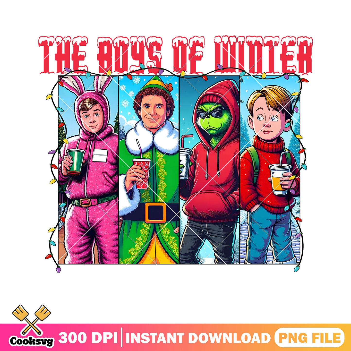 Winter snow christmas boy png, kevin mccallister png, merry christmas png