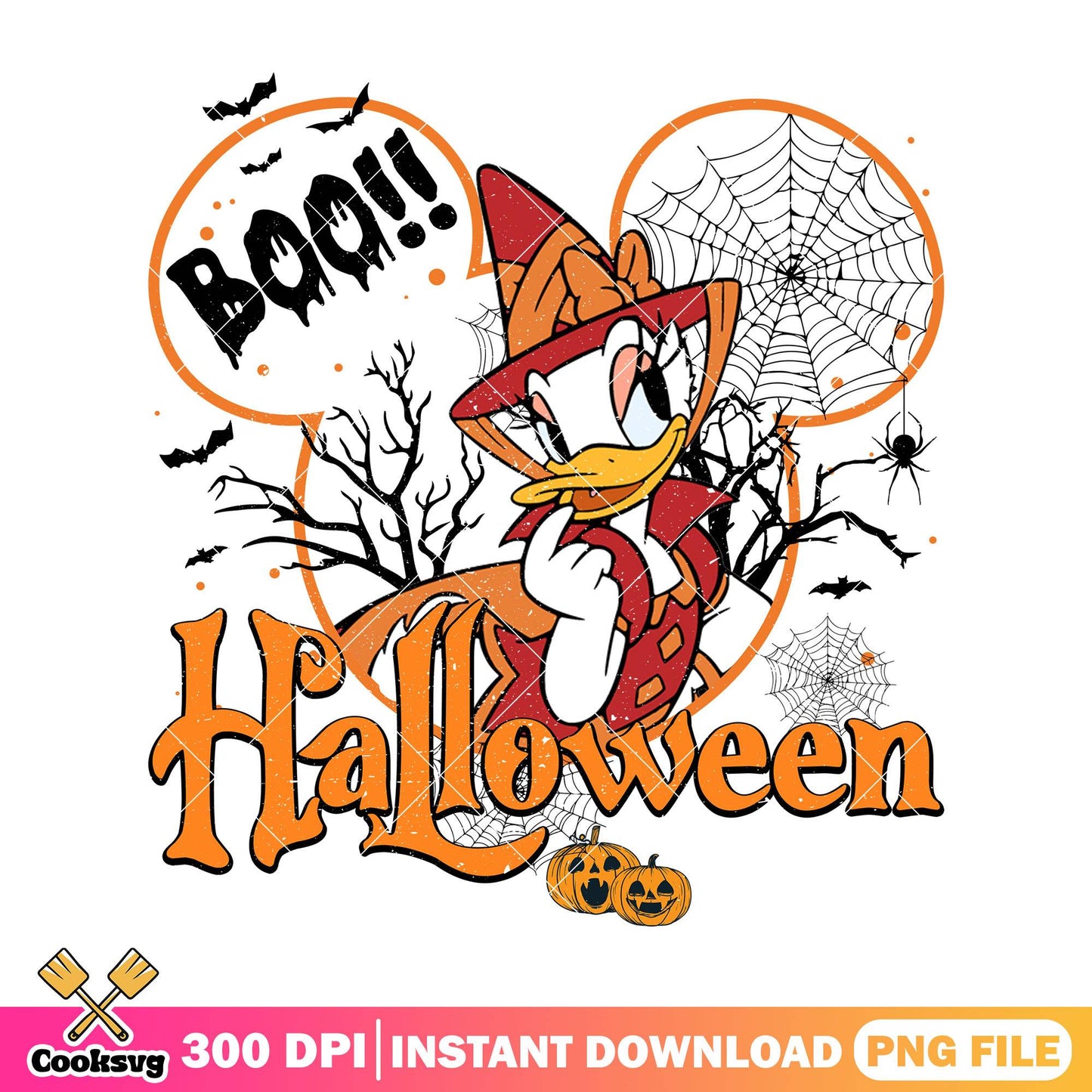 Witch costume daisy png, daisy happy png, halloween font png