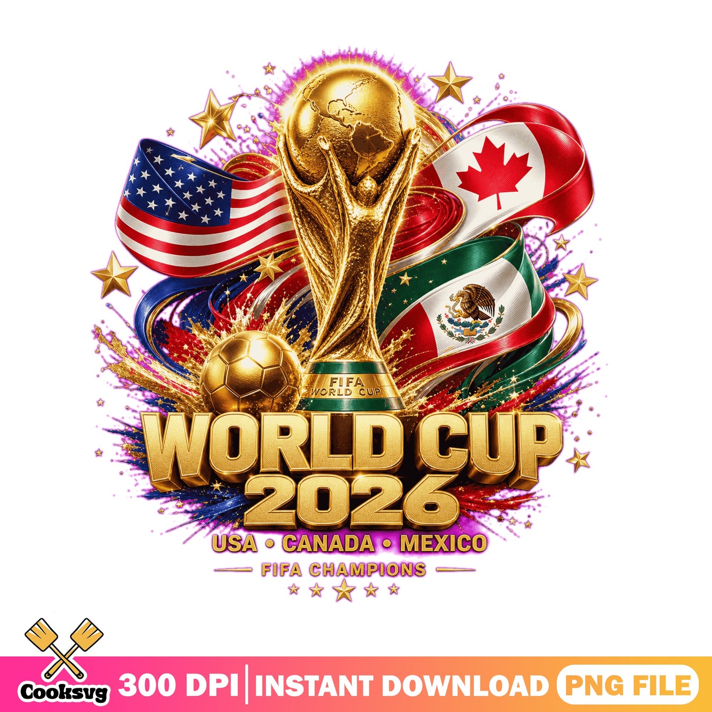 World Cup 2026 PNG, USA Canada Mexico Soccer PNG, FIFA PNG