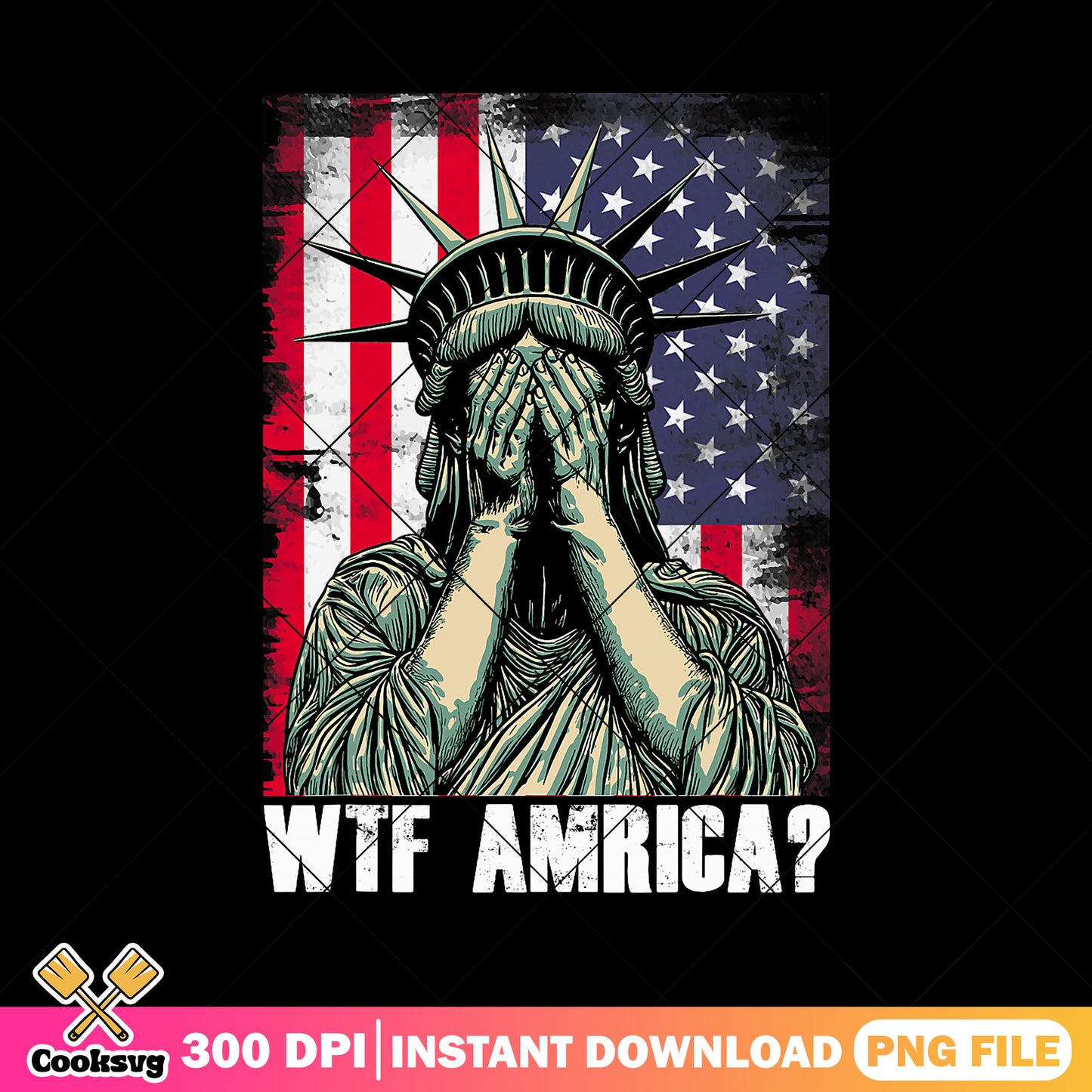 Wtf america statue png, america flag png, america statue png