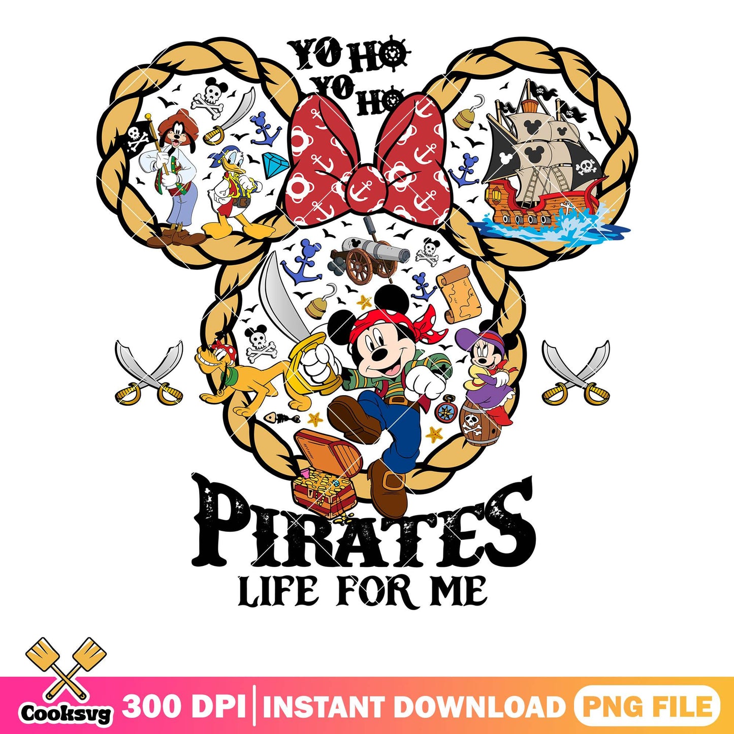 Yo ho yo ho mickey friends png, disney cruise png, mickey mouse png
