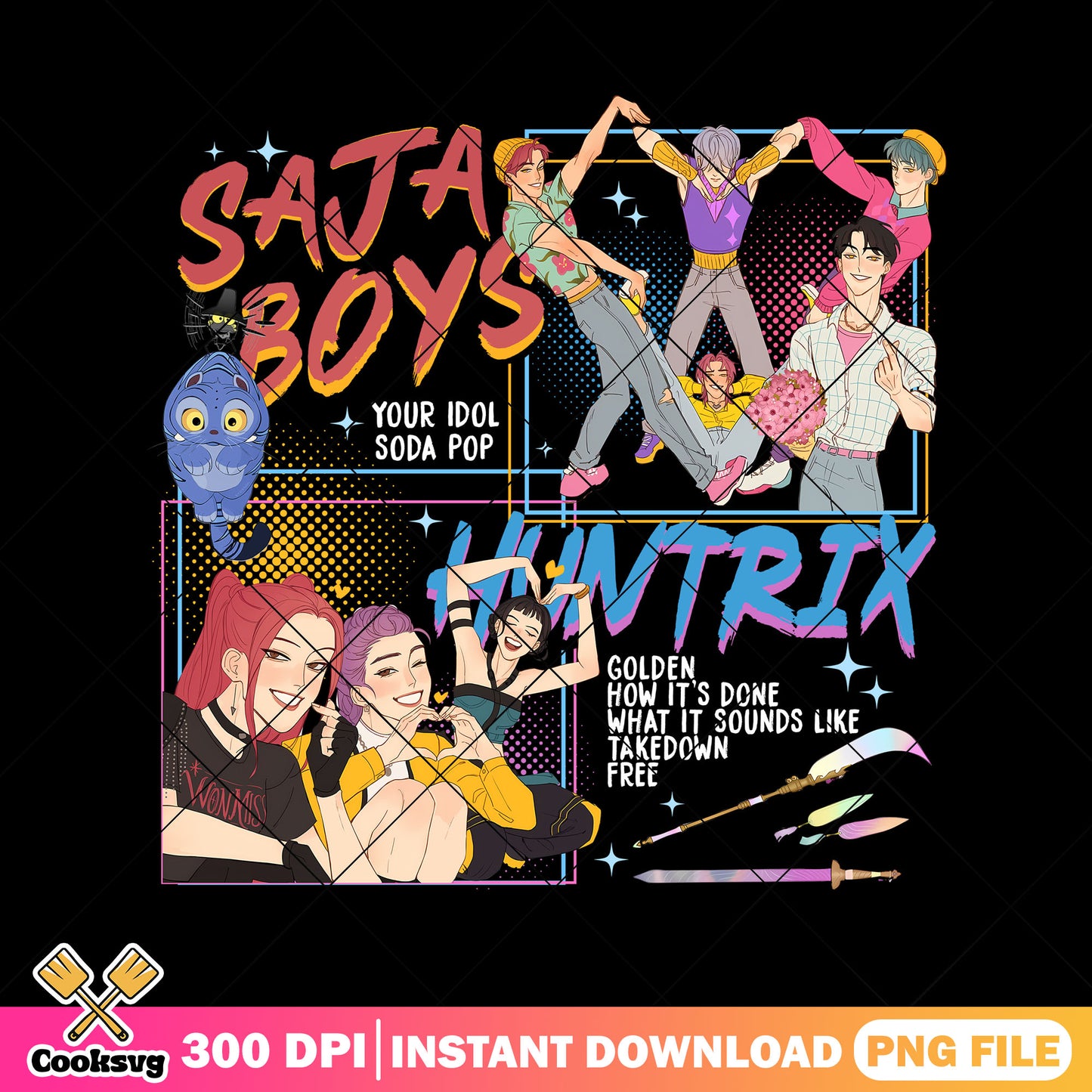 Your idol soda x huntrix png, huntrix song png, soda pop png