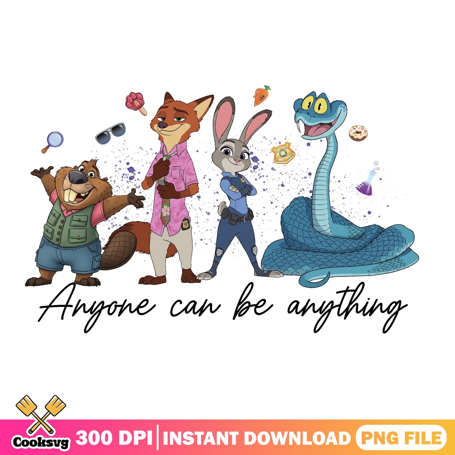Zootopia Characters Anyone Can Be Anything PNG, Disney PNG, Judy Hopps PNG