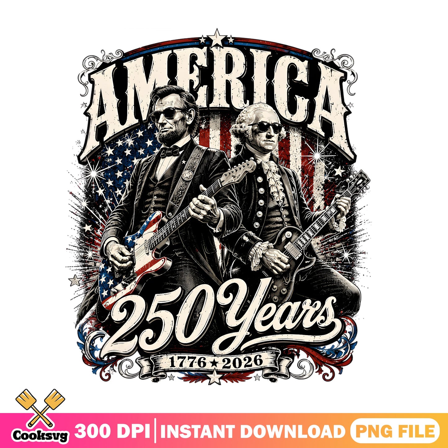 America 250 Years 1776 2026 PNG, 4th Of July PNG, Patriotic PNG