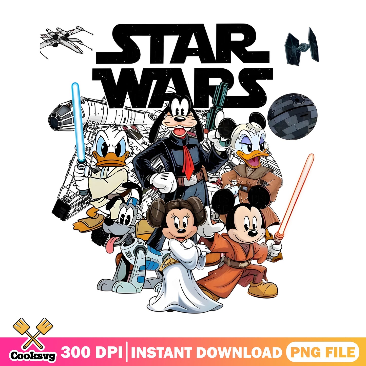 Star Wars Mickey And Friends PNG, Disney Star Wars PNG, Mickey Mouse PNG