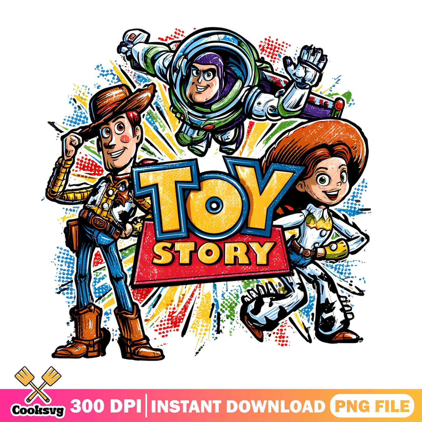 Toy Story Characters PNG, Woody Buzz Lightyear Jessie PNG, Disney PNG