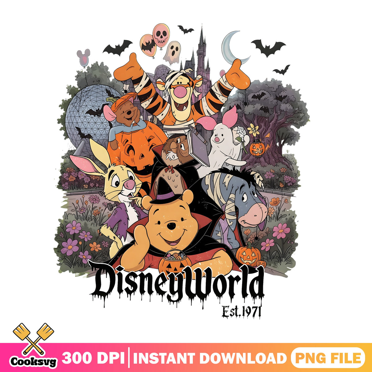 Pooh Halloween Disney World PNG, Tigger Eeyore PNG, Disney Costume PNG