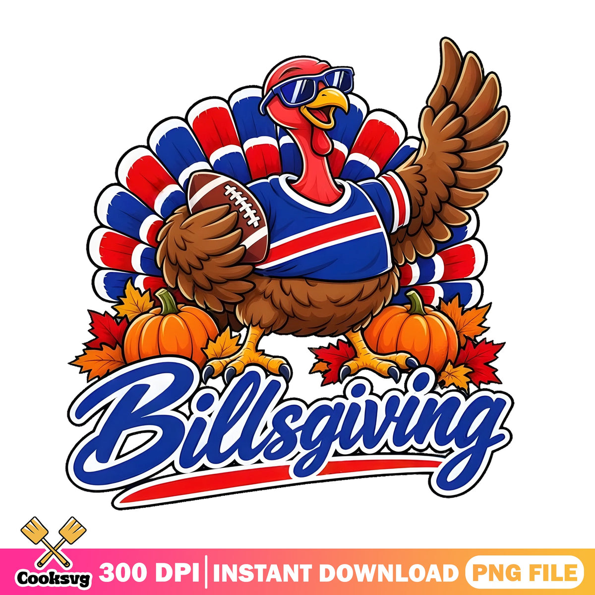 Billsgiving Turkey PNG, Buffalo Bills PNG, Thanksgiving Football PNG