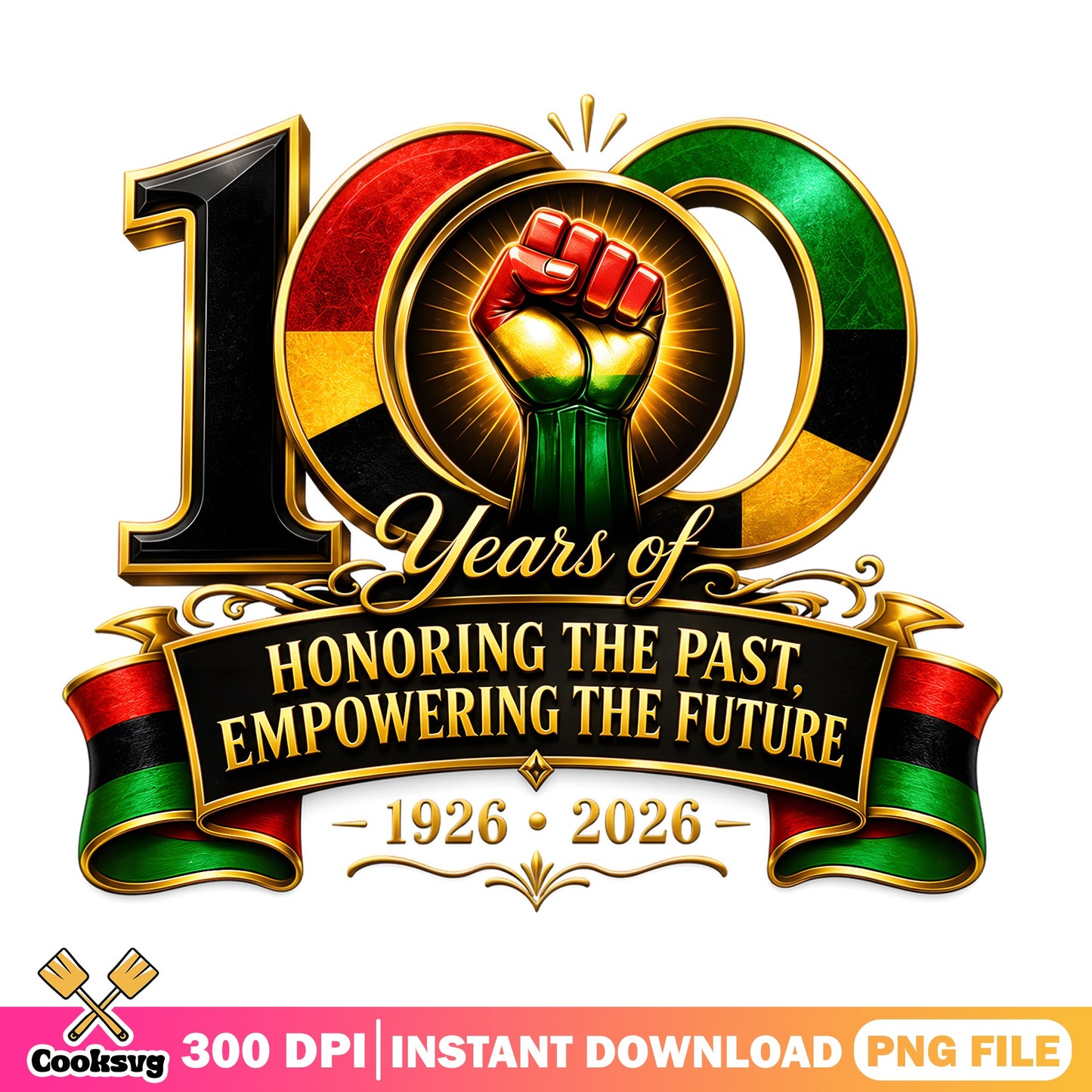 100 Years Black History Month PNG, Black History PNG, Juneteenth PNG