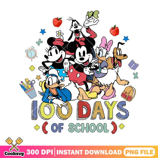 100 days school disney png, disney art png, back to school image png