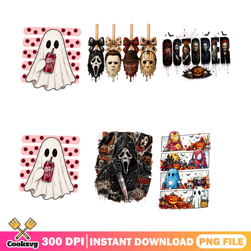 Ghostface Horror PNG Bundle, Boo Ghost PNG, Marvel Ghost PNG