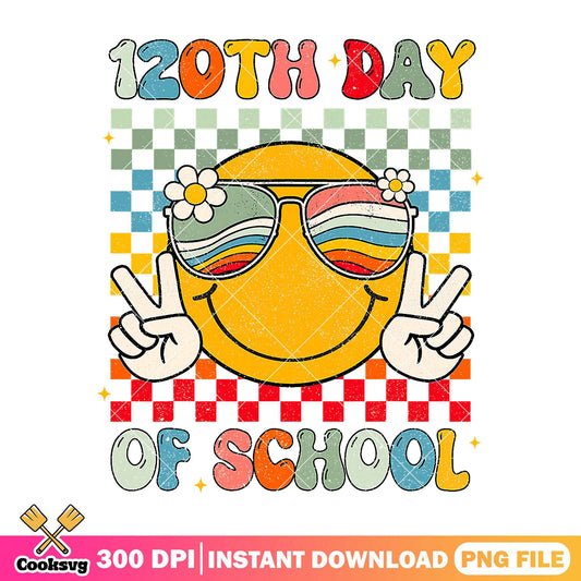 120th day of school design png, happy icon png, back to school day png