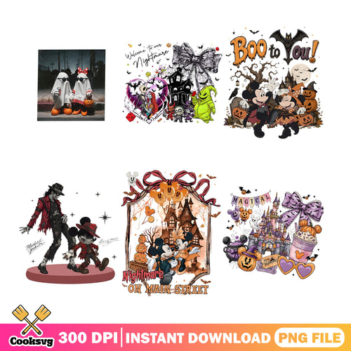 Boo To You Mickey PNG Bundle, Welcome To Our Nightmare PNG, Ghost PNG