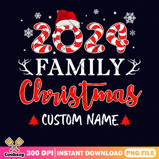 2024 family christmas custom png