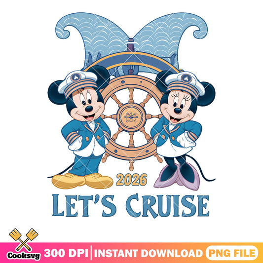 2026 lets cruise png, disney cruise line png, mickey minnie png
