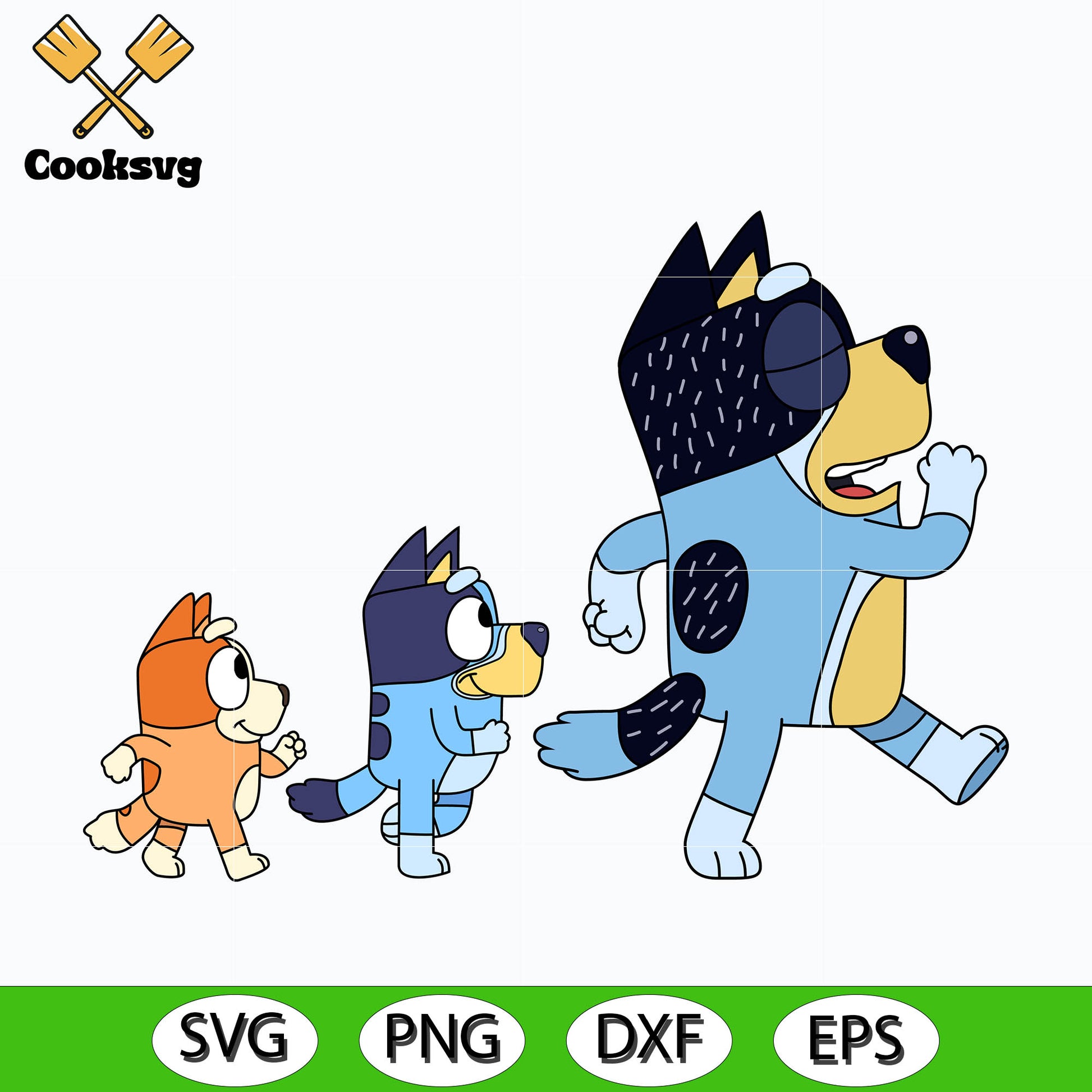 Bluey and bingo dad svg