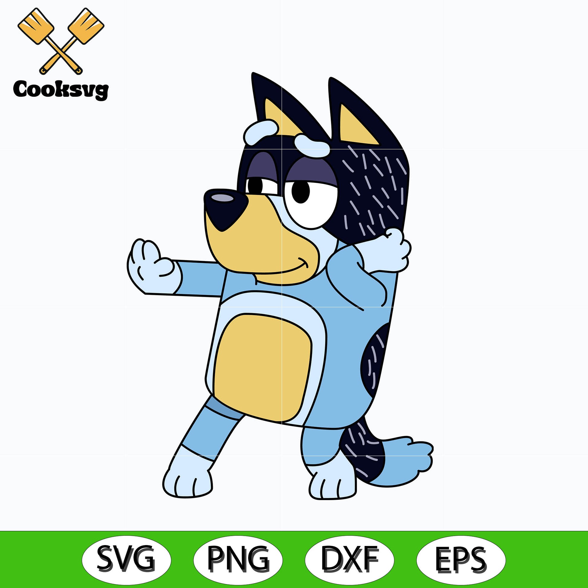 Bluey dad bandit dog svg