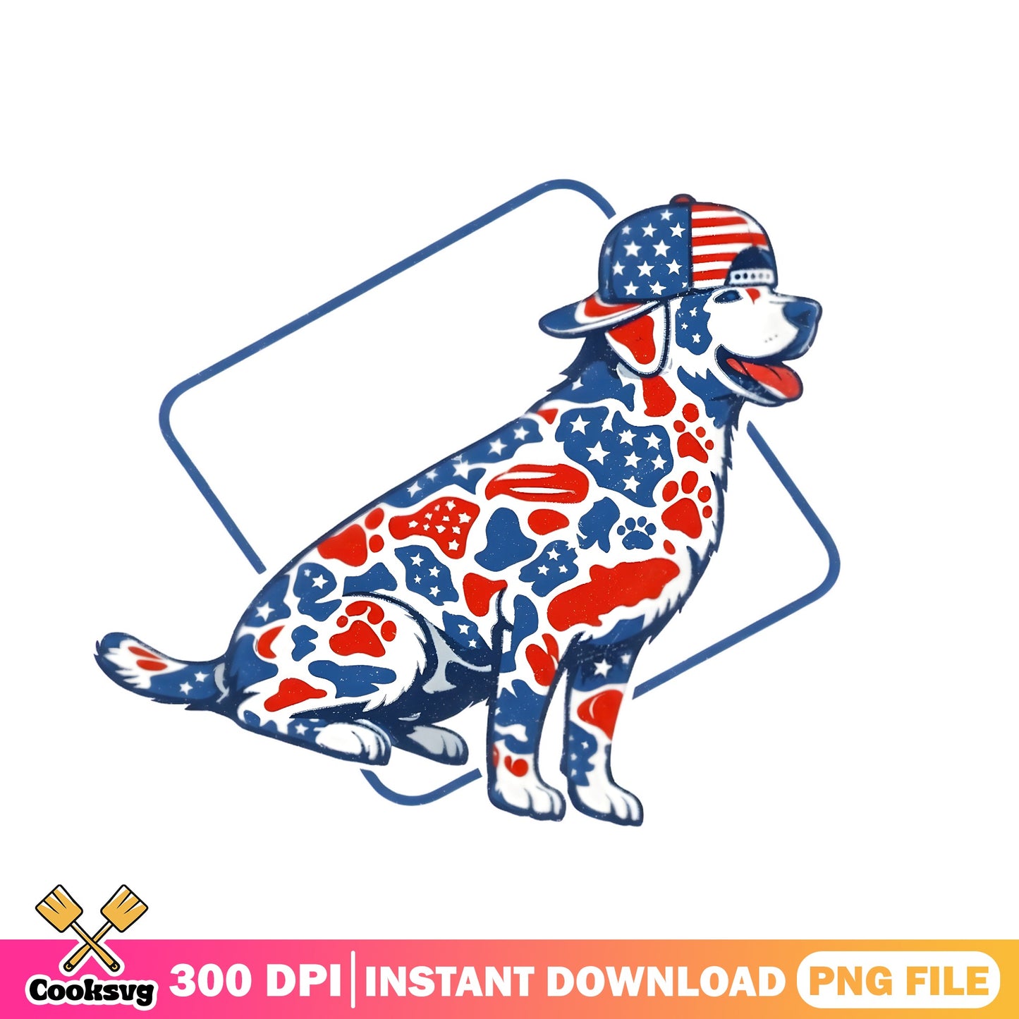 4th Of July Dog PNG, Patriotic Dog America, USA Dog PNG