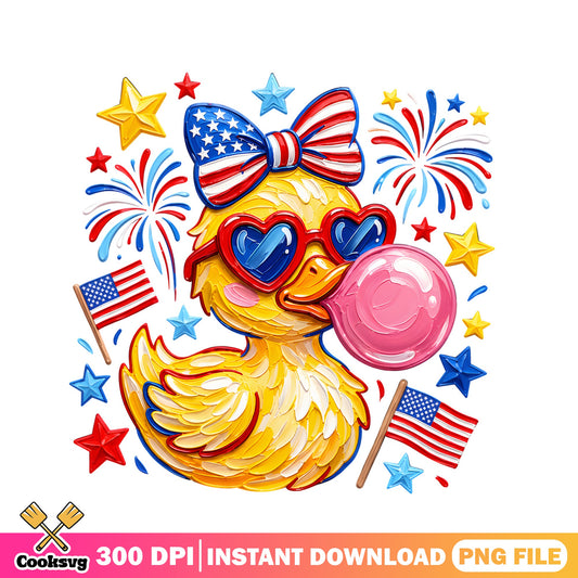 4th Of July Rubber Duck PNG, Patriotic Duck PNG, America PNG