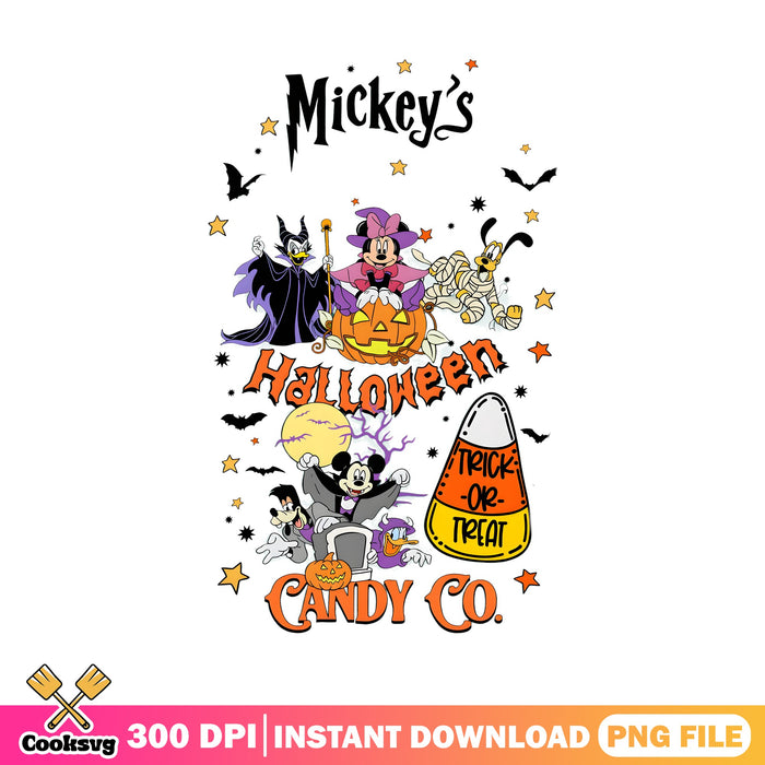 Mickeys Halloween Candy Co PNG, Maleficent Daisy PNG, Witch Minnie PNG