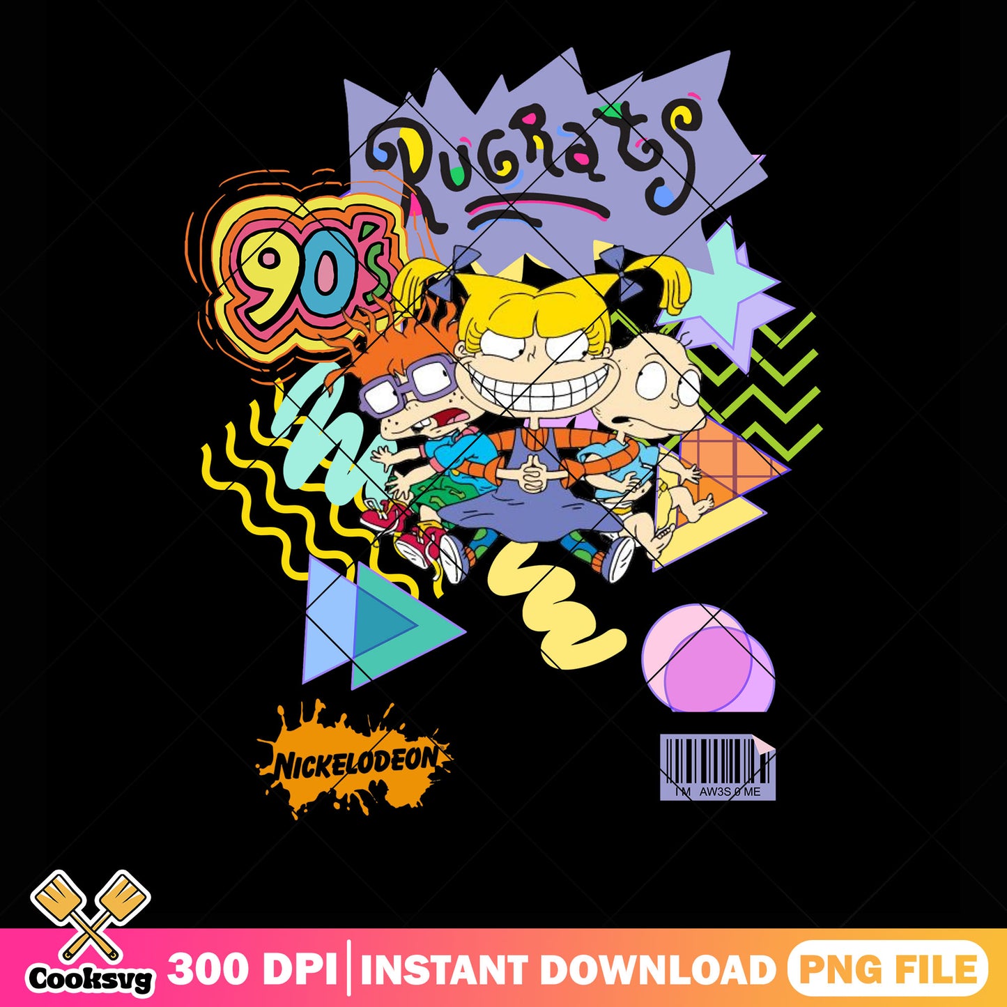 90s art cartoon png, rugrats cartoon png, Tommy Pickles png