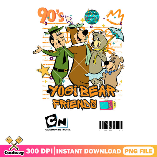 90s cartoon Yogi Bear Friends png, cartoon network png
