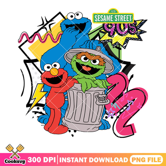 90s cartoon png, Elmo png, Sesame Street 90s​ png