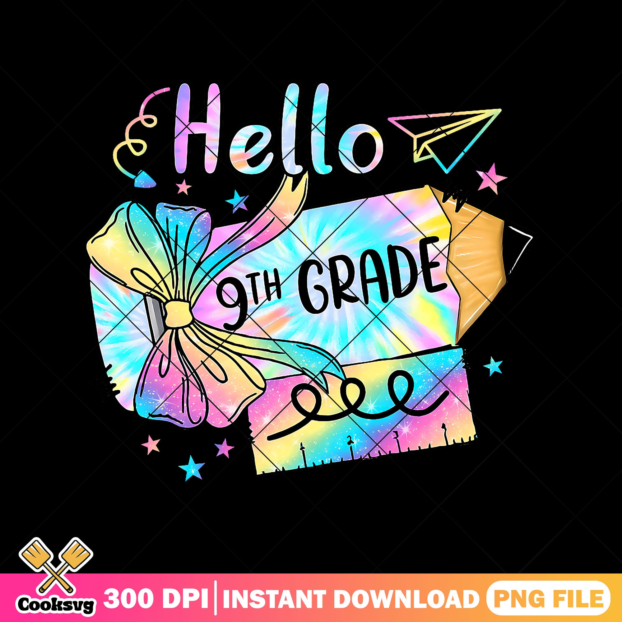 9th grade hello design png, going back to school png, ruler pencil png ...