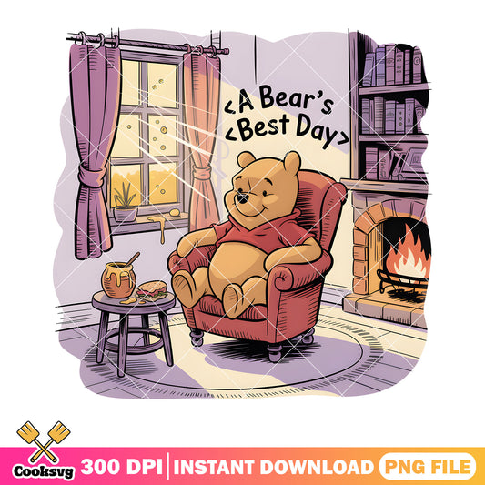 A bear best day png, pooh winnie bear png, pooh bear png