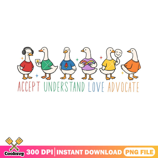 Accept goose love advocate png, meme poster png, funny art png