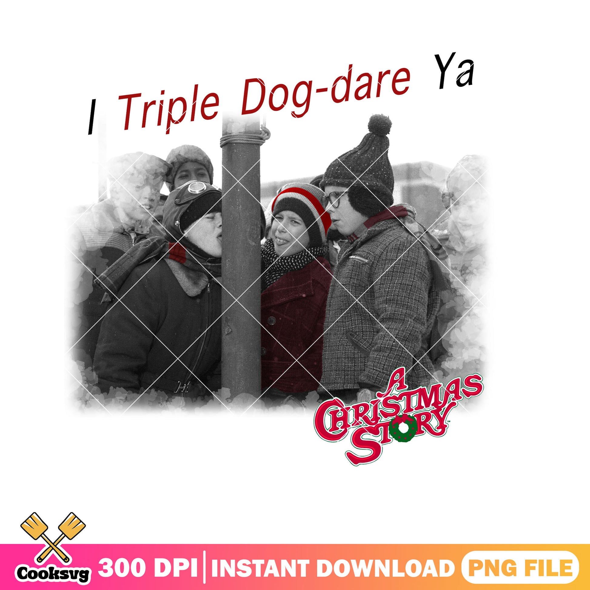 A christmas triple dog png, christmas movies png, a christmas story png