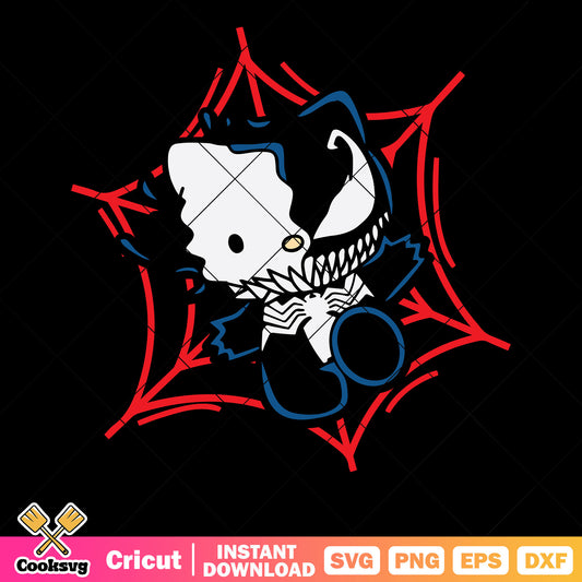 Adorable Hello kitty svg,​ pink bow tie​ svg, venom costume svg