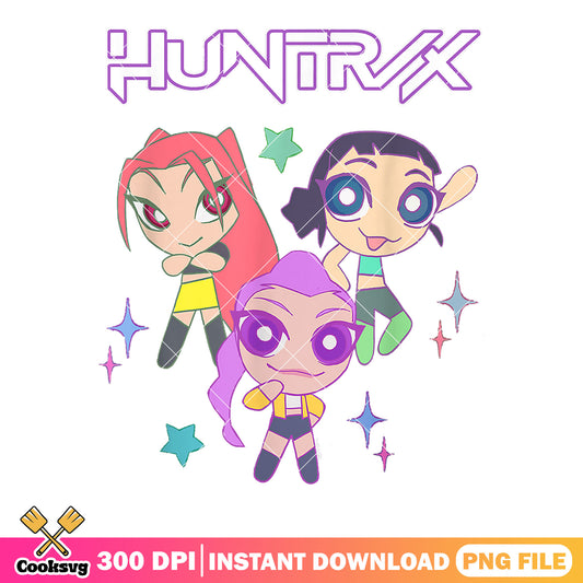 Adorable huntrix chibi png, huntrix kpop png, demon hunters kpop png