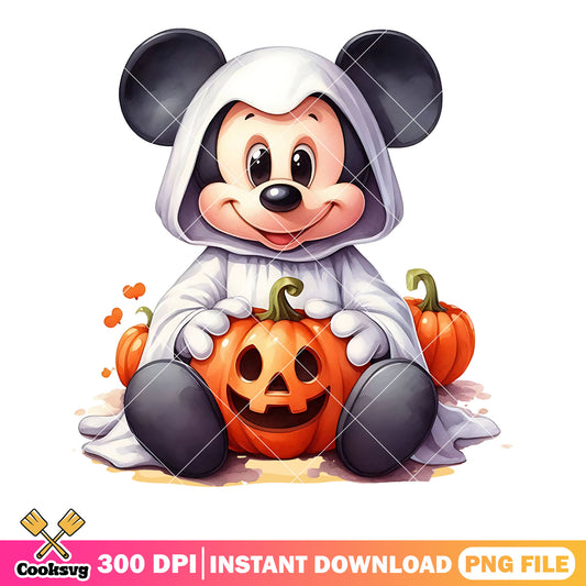 Adorable mickey mouse png, jack o lanter png, disney halloween png