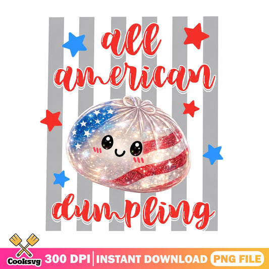 All American Dumpling PNG, 4th Of July PNG, Patriotic PNG