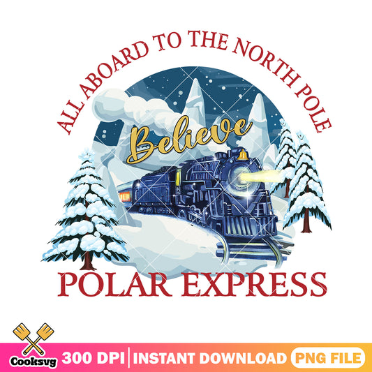 All aboard to the north pole png, the polar express png, snowflake png