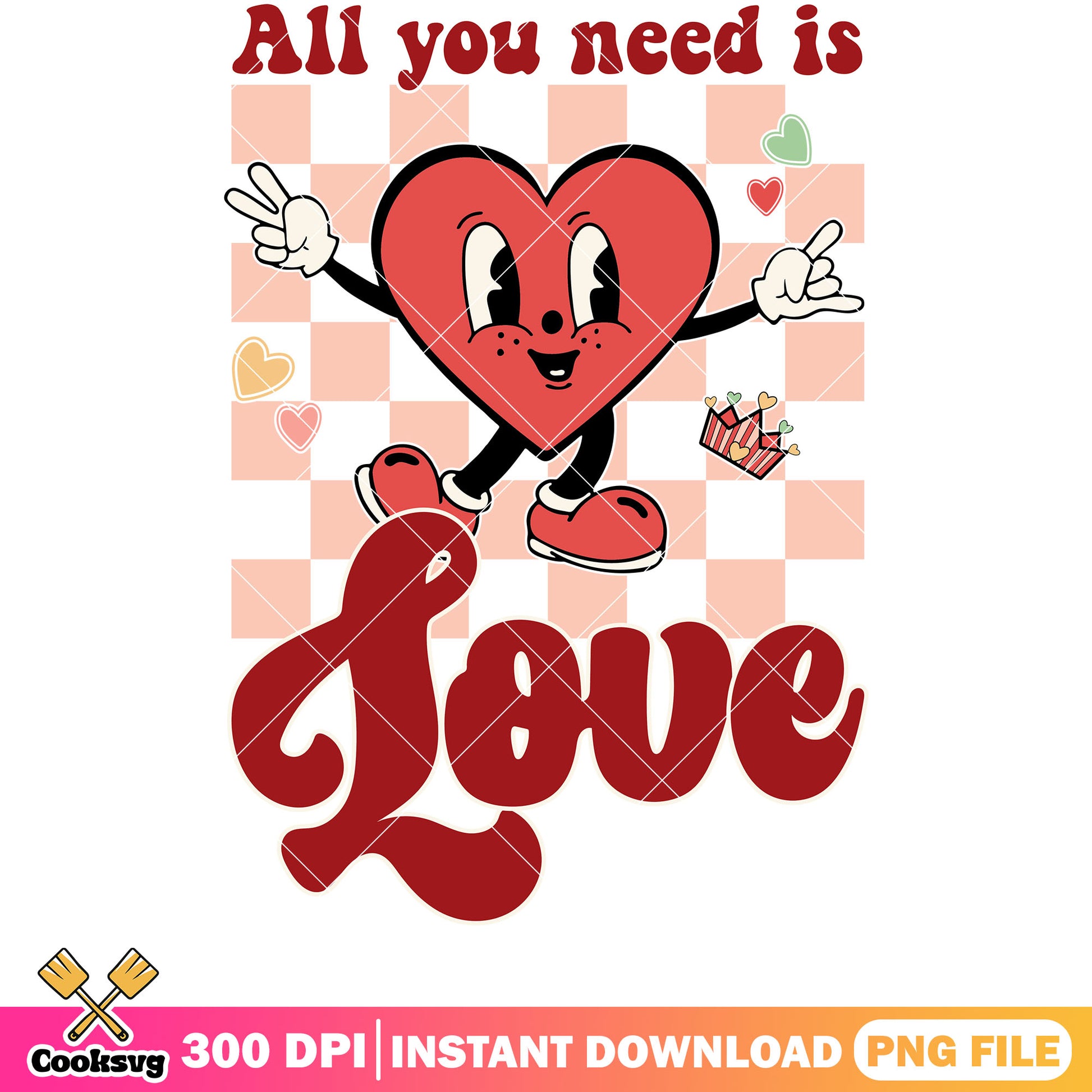 All you need is love heart valentine png, love valentine png