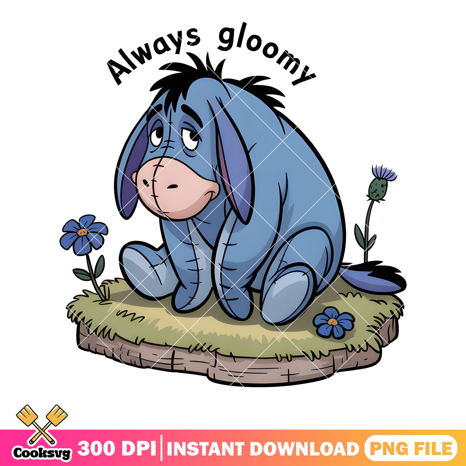 Always gloomy eeyore png, disney eeyore png, winnie the pooh character png