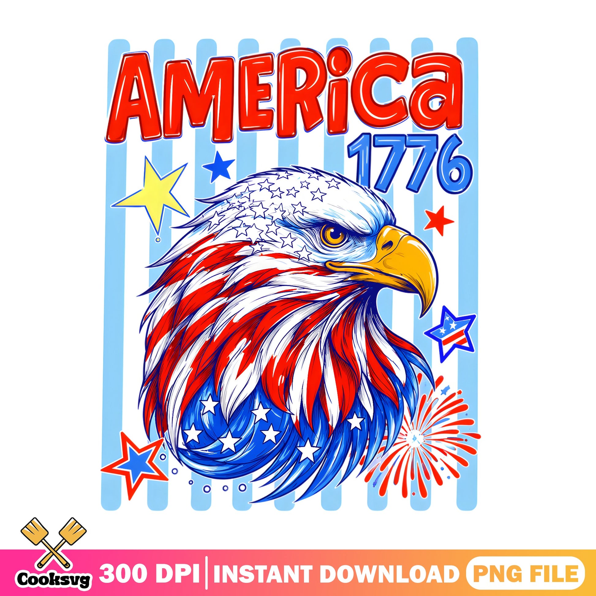America 1776 Bald Eagle PNG, 4th Of July PNG, Patriotic PNG