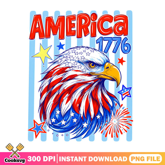 America 1776 Bald Eagle PNG, 4th Of July PNG, Patriotic PNG