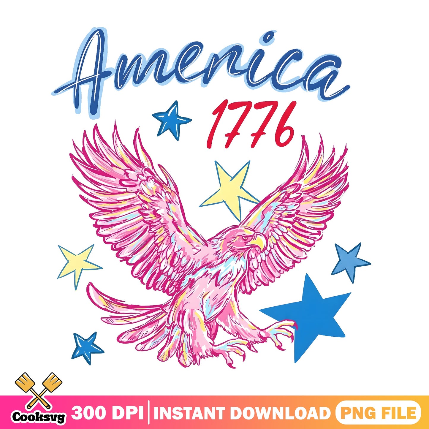 America 1776 Eagle PNG, 4th Of July PNG, Patriotic Eagle PNG