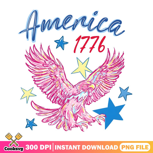 America 1776 Eagle PNG, 4th Of July PNG, Patriotic Eagle PNG