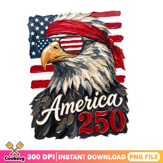 America 250 Bald Eagle PNG, 4th Of July PNG, Patriotic USA PNG